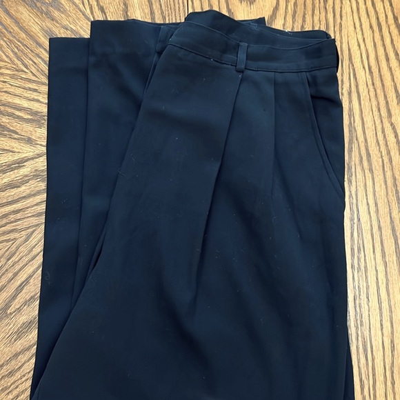 Lane Bryant Venezia Black Pleated Trouser Pants High waisted pockets Sz 14 - Picture 3 of 7